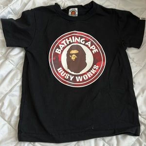 Bape kids tee shirt size 120 equivalent to size 4/5
